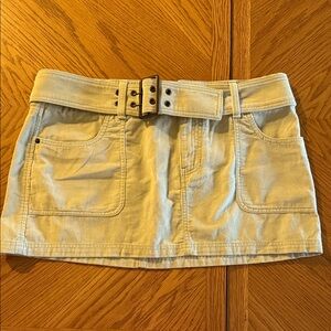 Abercrombie & Fitch Cream Utility Mini Skirt with Belt